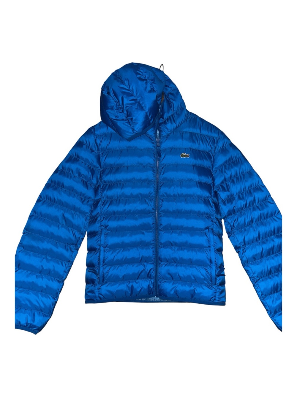 Lacoste Kids Bright Blue Quilted Packable Hooded Puffer